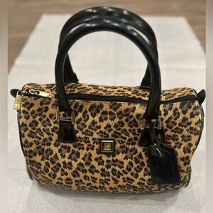 ❤️Host Picks❤️DIANE VON FURSTENBERG Leopard Canvas Bag Badanco Luggage